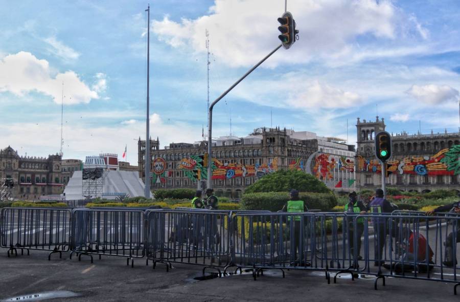 Estos son los cierres viales en el Zócalo por fiestas patrias