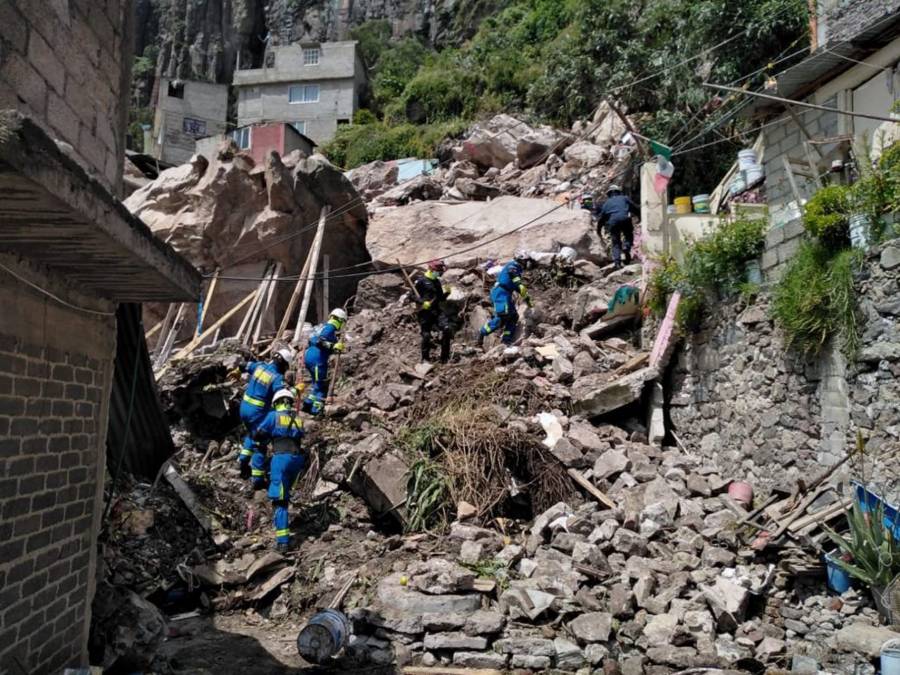 Publican Declaratoria de Emergencia en Tlalnepantla por deslave en el Cerro del Chiquihuite