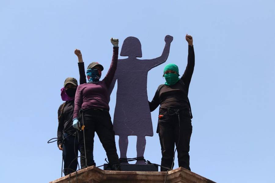 Sin incidentes, protestas feministas en Paseo de la Reforma: SECGOB