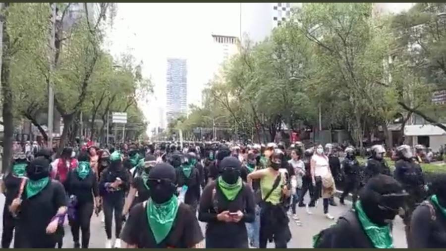 Marcha a favor de la interrupción legal del embarazo en CDMX