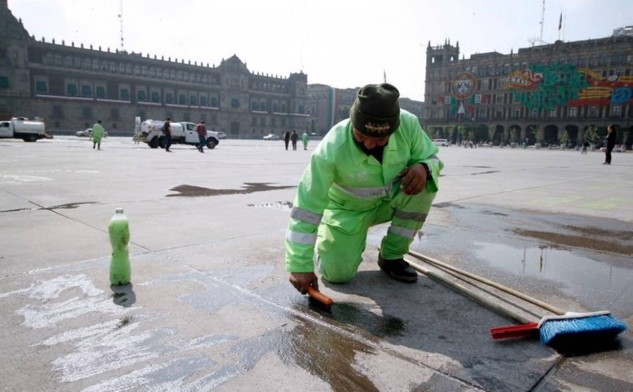 Se realizaron acciones de limpieza tras marcha sobre el aborto en la CDMX