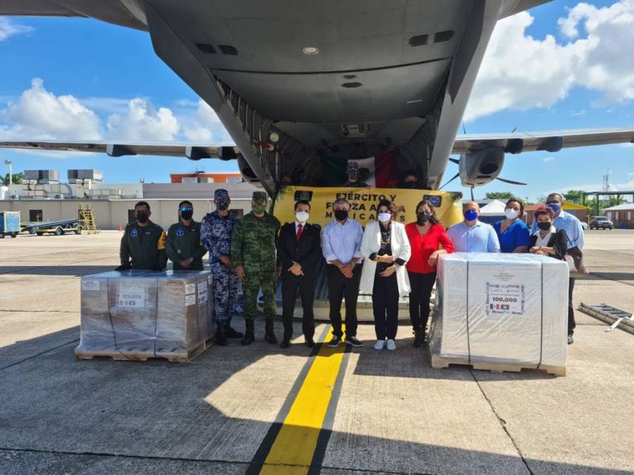 México dona 100 mil vacunas contra Covid-19 a Belice