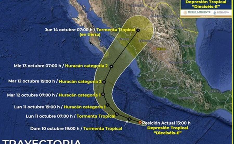 ¡Aguas! Prevén que “Pamela” toque Sinaloa como huracán