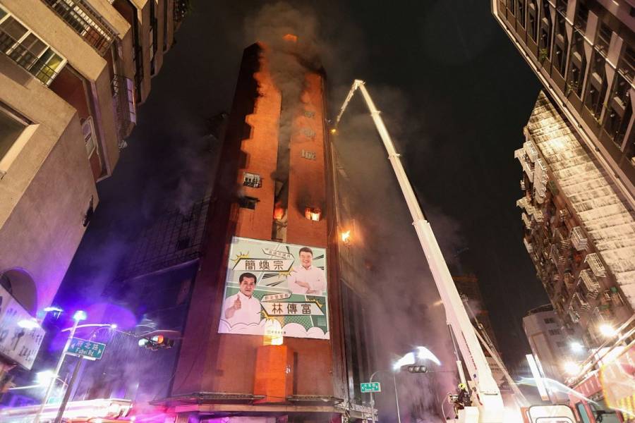 Al menos 46 muertos en un incendio en el sur de Taiwán