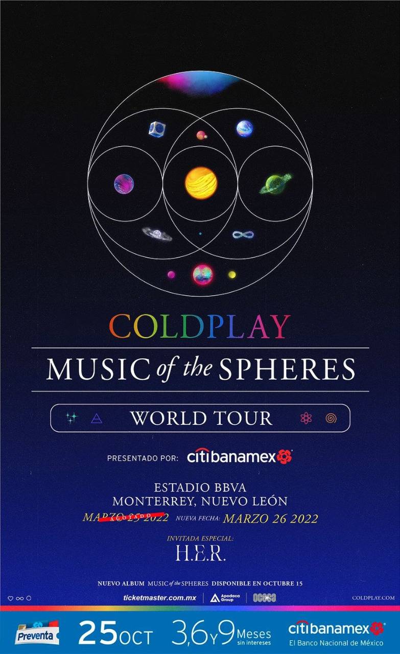 Coldplay abre nueva fecha en Monterrey