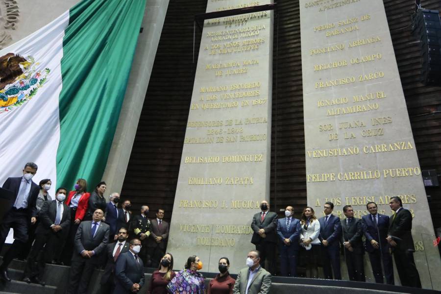 La Cámara de Diputados inscribió en el Muro de Honor, la Leyenda: “2021, Bicentenario de la Armada de México”