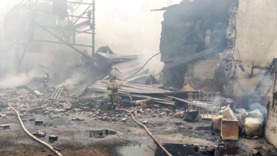 Se registra incendio en una fábrica de explosivos de Rusia