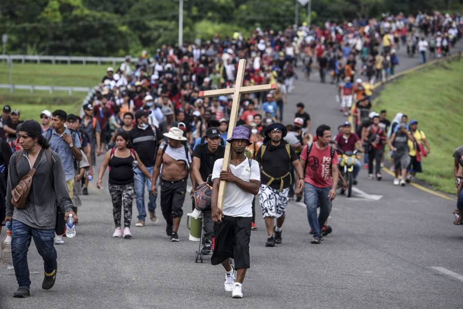 …Y continúan su recorrido, ayer llegaron a la ciudad de Huixtla, Chiapas