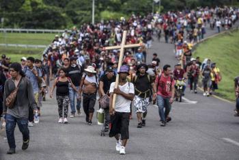 …Y contin&uacute;an su recorrido, ayer llegaron a la ciudad de Huixtla, Chiapas