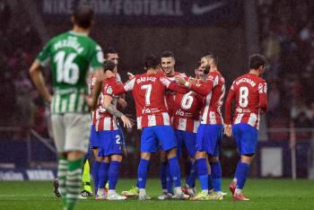 Atl&eacute;tico de Madrid se reencuentra con la victoria frente al Betis