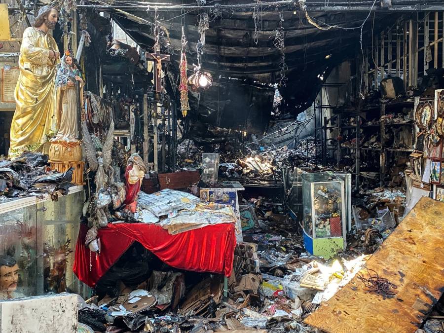 FGJ-CDMX concluye levantamiento de indicios tras incendio en el Mercado de Sonora