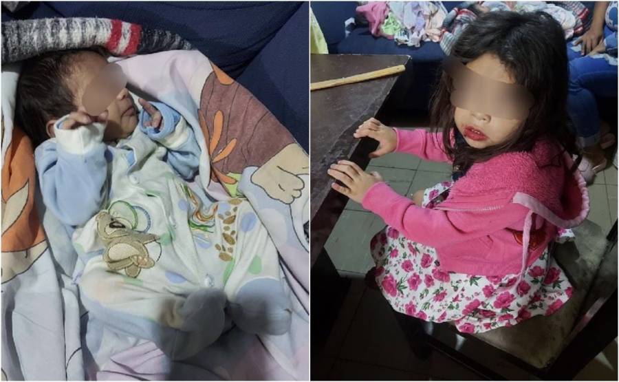 Rescatan a niña que paseaba con bebé en brazos en Aguascalientes