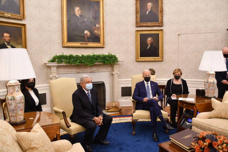 AMLO sostiene reunión con Biden
