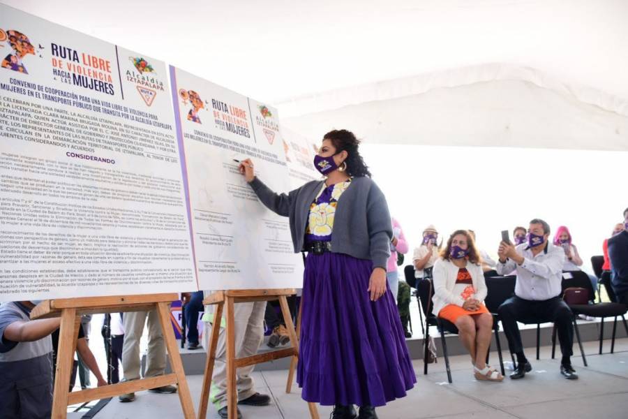 Iztapalapa inicia ruta para proteger a mujeres en transporte p&uacute;blico y “Siemprevivas”
