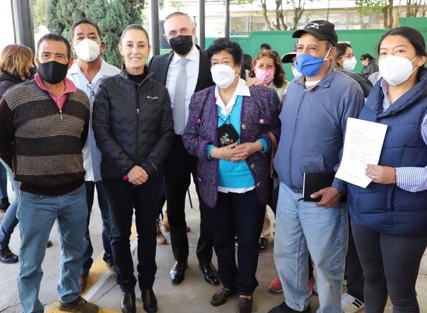 Adrián Rubalcava y Claudia Sheinbaum supervisan obras en Cuajimalpa