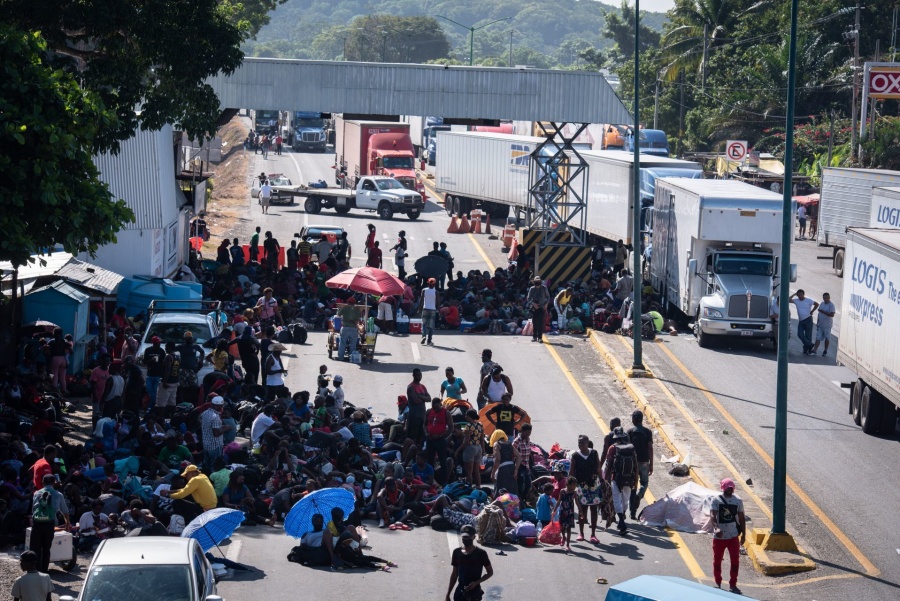 Nueva caravana migrante llega a Huehuetán