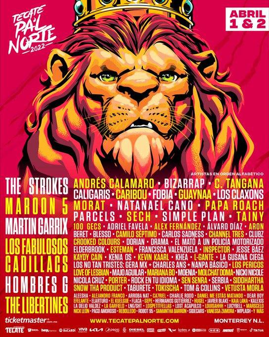 Este es el cartel del Festival Pa’l Norte 2022