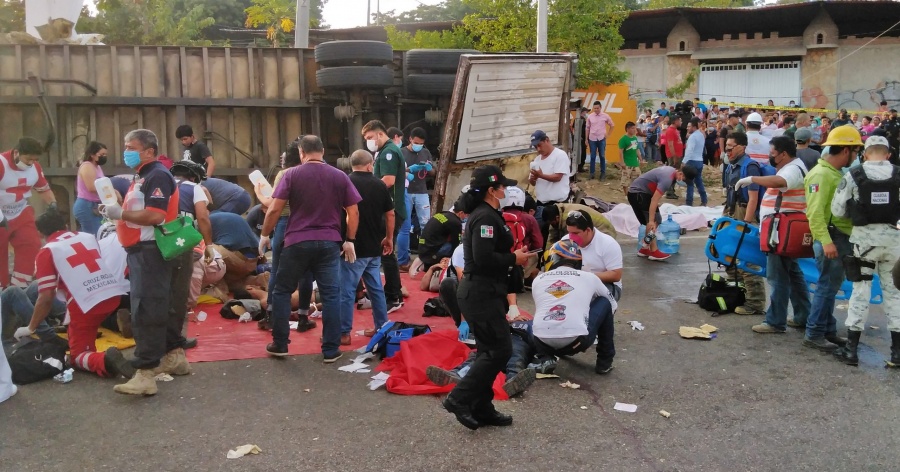 INM otorgará tarjetas humanitarias a sobrevivientes de accidente en Chiapas