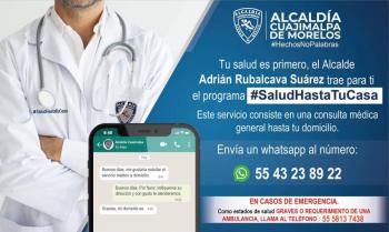 Inicia Cuajimalpa el programa “Salud Hasta Tu Casa”