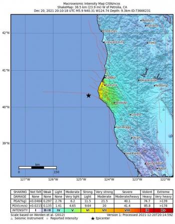 Sismo de 6.2 sacude las costas de California