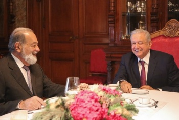C&oacute;mo no invitar a desayunar a Slim, si paga impuestos, tambi&eacute;n invitar&eacute; a L&oacute;pez D&oacute;riga: AMLO