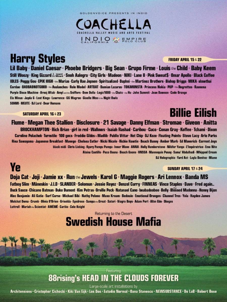 Coachella actualizó su cartel de artistas para este 2022