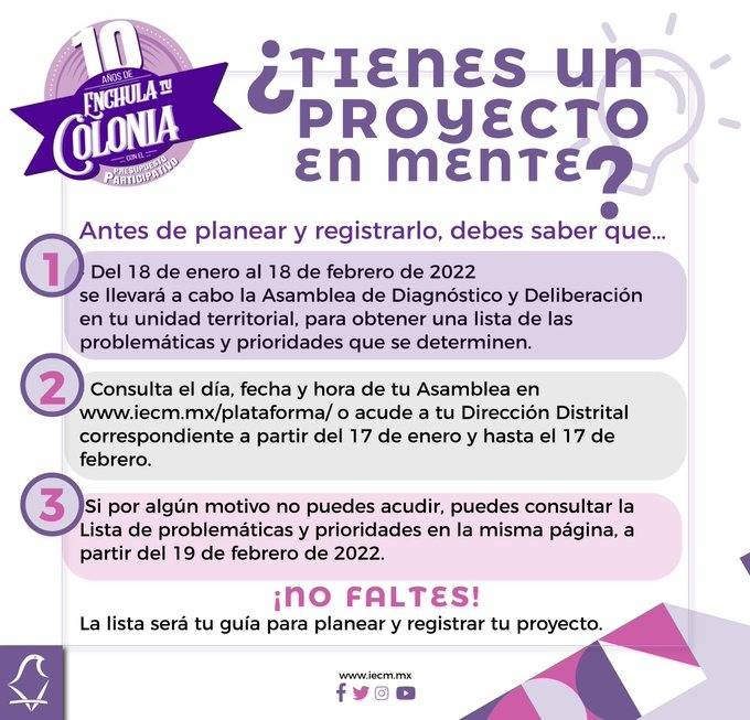 IECM convoca a conformar &Oacute;rganos Dictaminadores en Consulta de Presupuesto Participativo 2022