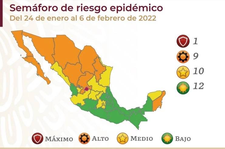 Así queda el semáforo Covid-19 en México