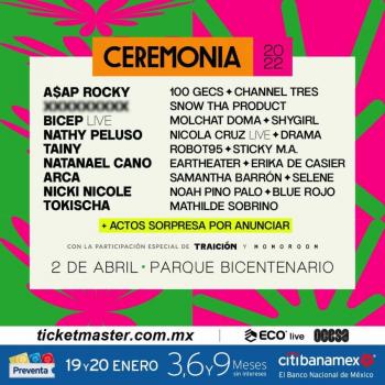 “Festival Ceremonia presenta su octava edición este 2 de abril de 2022 en una nueva sede: Parque Bicentenario en la CDMX”