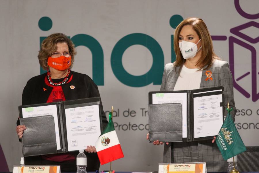 INAI e Inmujeres firman convenio de colaboración con perspectiva de género