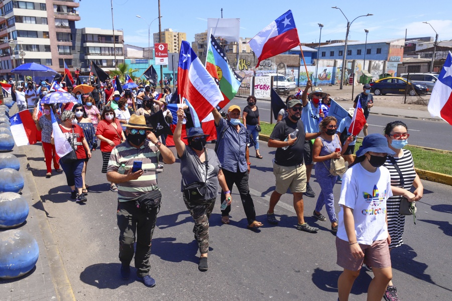 Protestan contra los inmigrantes y la delincuencia en Chile