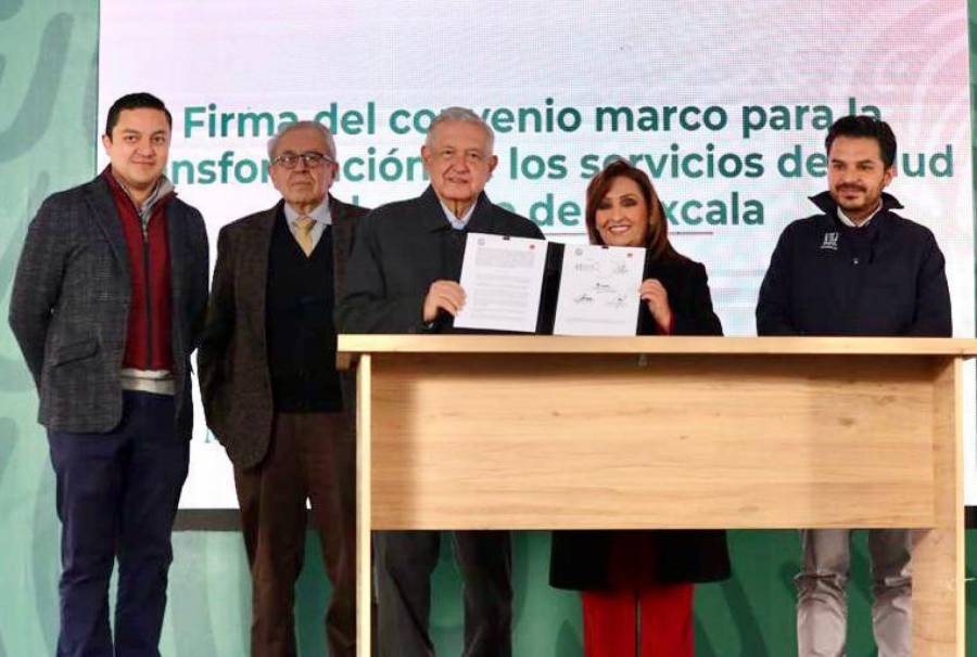 En Tlaxcala López Obrador firma Convenio de Colaboración en materia de salud