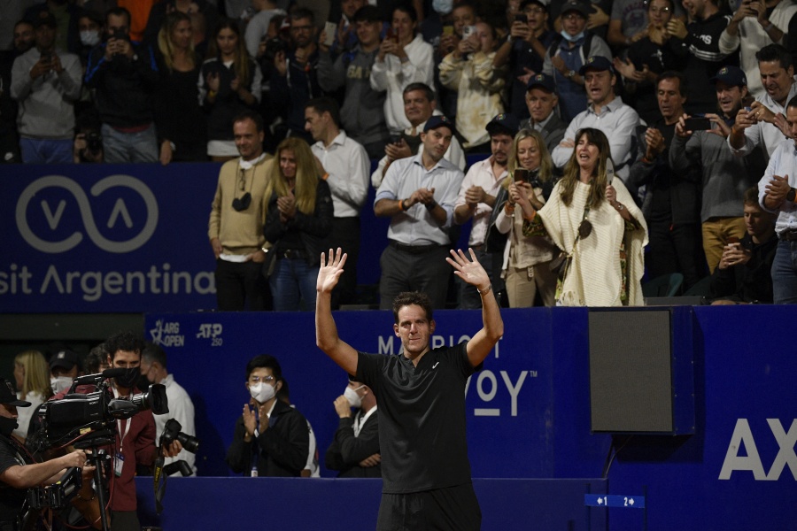 Del Potro dice adiós a sus hinchas al caer con Delbonis en ATP de Argentina