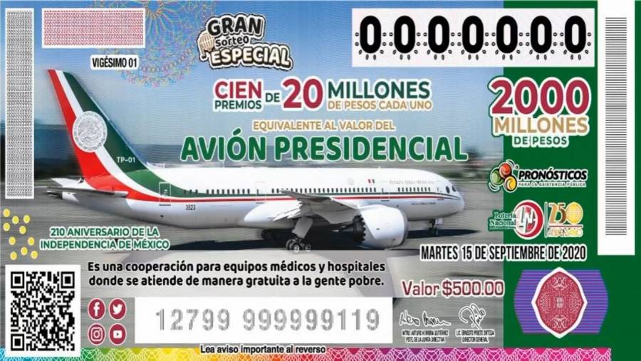 Senadores del PAN acusan fraude en rifa del avión presidencial