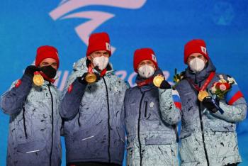 Los rusos ganan el oro en relevos de esqu&iacute; de fondo, delante de Noruega y Francia