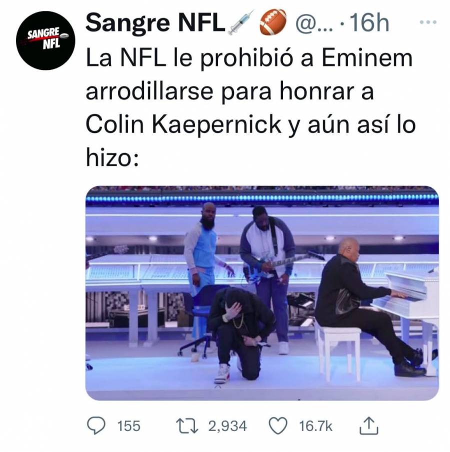 Eminem env&iacute;a poderoso mensaje contra el racismo y desaf&iacute;a a la NFL
