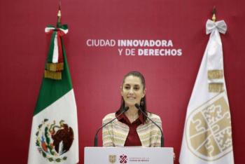 “Estamos haciendo repavimentaci&oacute;n y se&ntilde;alizaci&oacute;n” para los caminos al AIFA: Claudia Sheinbaum