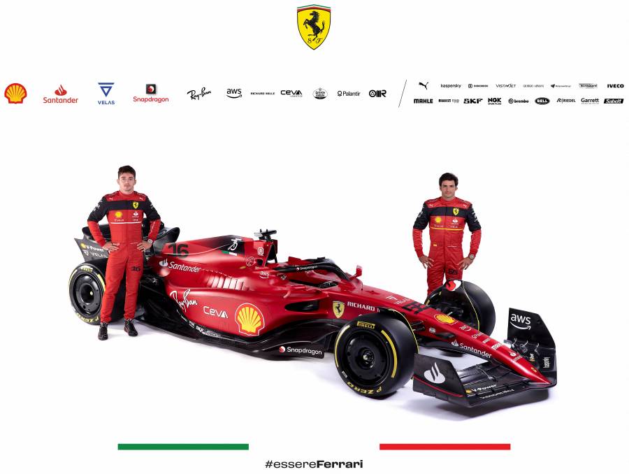 Ferrari presenta el nuevo monoplaza F1-75 de Leclerc y Sainz Jr