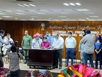 Regresan “Cerro Bola” a 115 comuneros de Aldama, Chiapas
