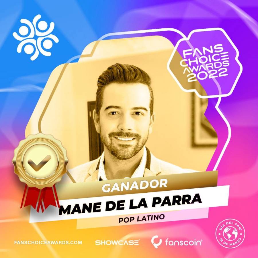 Man&eacute; de la Parra obtiene el Fans Choice Awards 2022