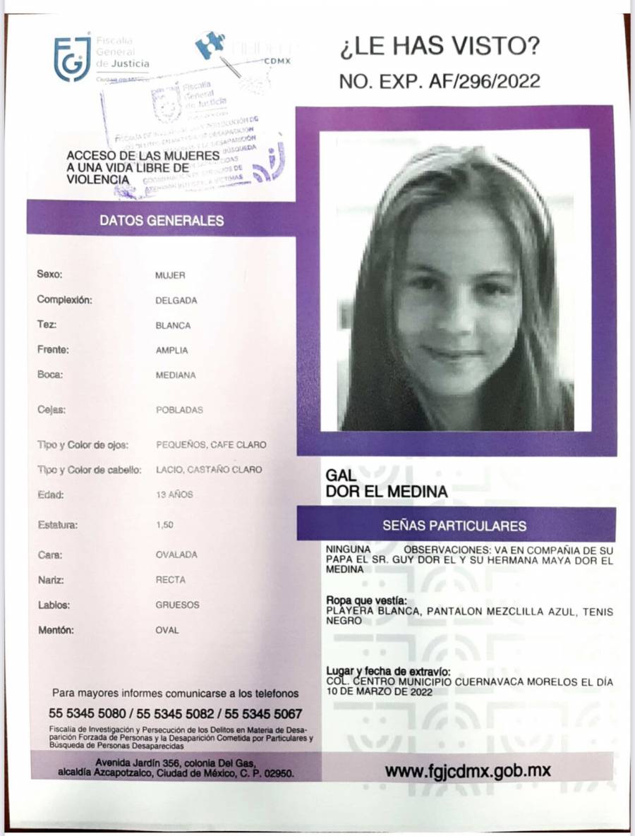 FGJCDMX emitió dos alertas Amber para localizar a sobrinas de Nicolás Celis