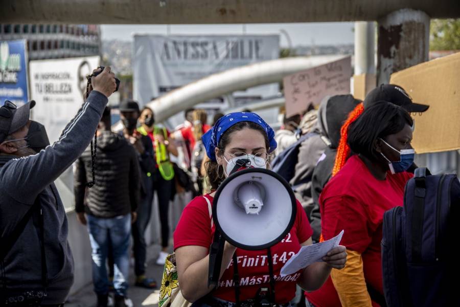 Migrantes y activistas exigieron el fin del Título 42