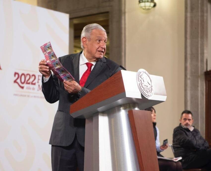 AMLO  convoca a comprar boletos para rifa de lotes en Sinaloa