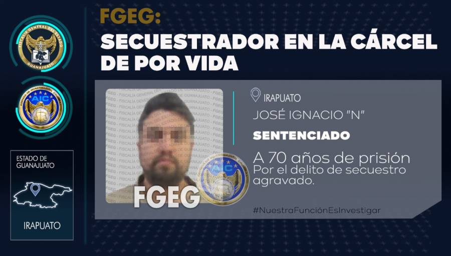 Sentencia de 70 a&ntilde;os para secuestrador de Kevin “N” y Juan “N”, en Irapuato