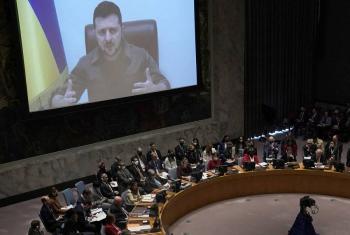Zelenski insta al Consejo de Seguridad de la ONU a actuar 