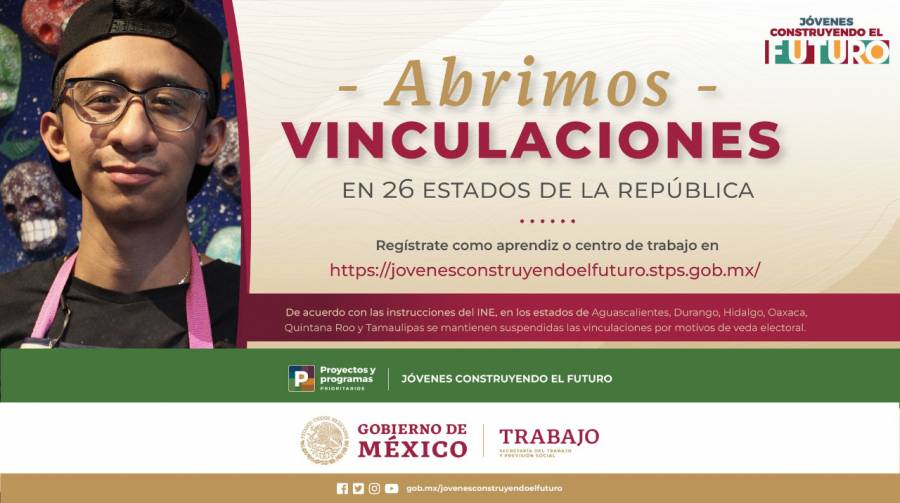 ¿Sin trabajo? Jóvenes Construyendo el Futuro abre 40 mil vacantes