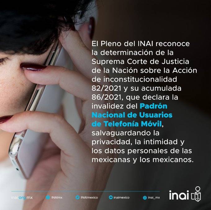 INAI reconoce resolución de SCJN que invalida decreto de creación del PANAUT