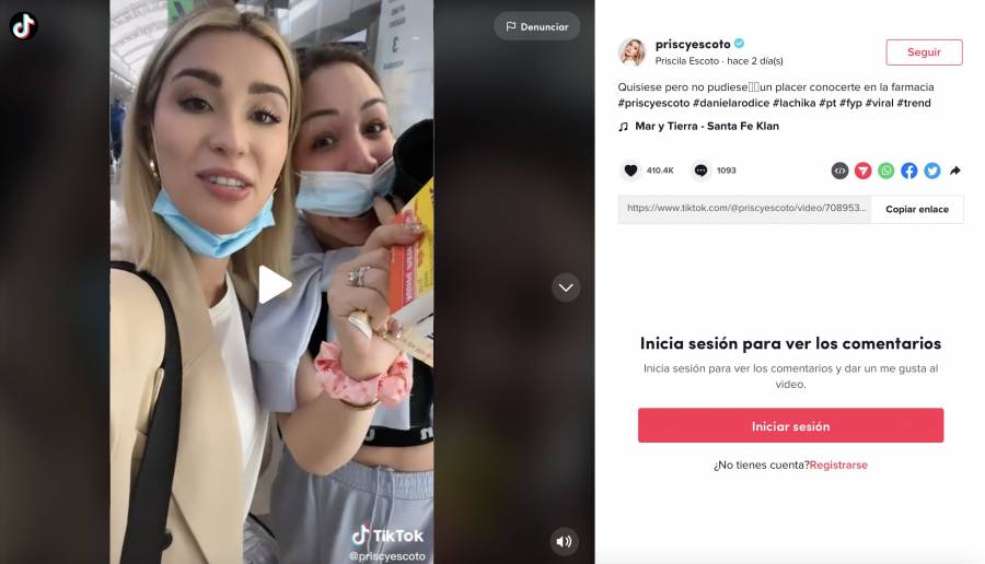 Priscy Escoto y Daniela Rodice se encuentran en Farmacia Benavides y la empresa se hace viral