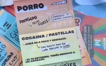 Campa&ntilde;a que aconseja tomar “poquita”coca&iacute;na causa pol&eacute;mica en Argentina