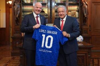Infantino visita M&eacute;xico rumbo al mundial de 2026